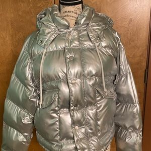 Pistola silver puffy jacket